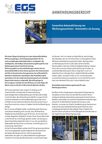 Innovative Automatisierung von Werkzeugmaschinen - Automation als Ausweg