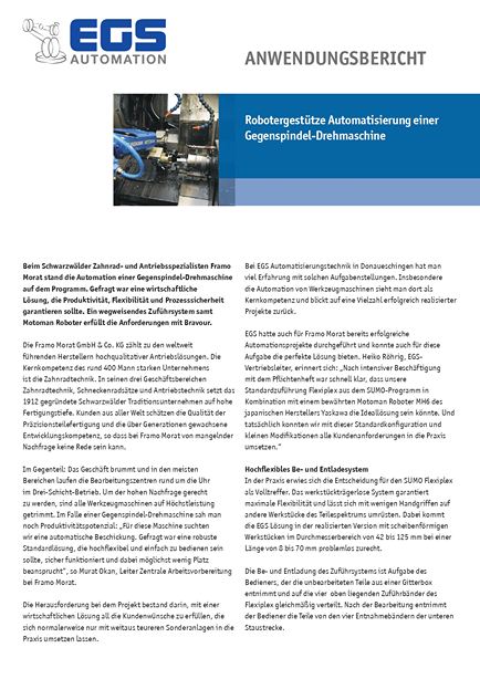Robotergestütze Automatisierung einer Gegenspindel-Drehmaschine