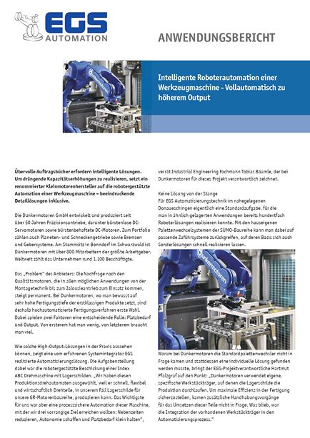 Intelligente Roboterautomation einer Werkzeugmaschine - Vollautomatisch zu höherem Output