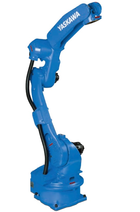 blauer Roboterarm mit 6-Achsen
