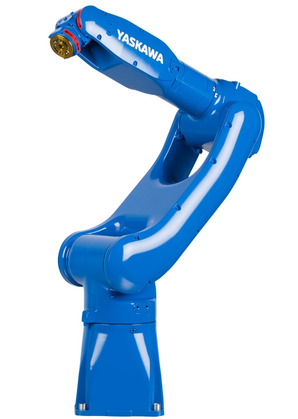 Blauer Knickarm Roboter von Yaskawa