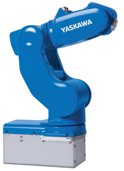 kleiner blauer Roboterarm